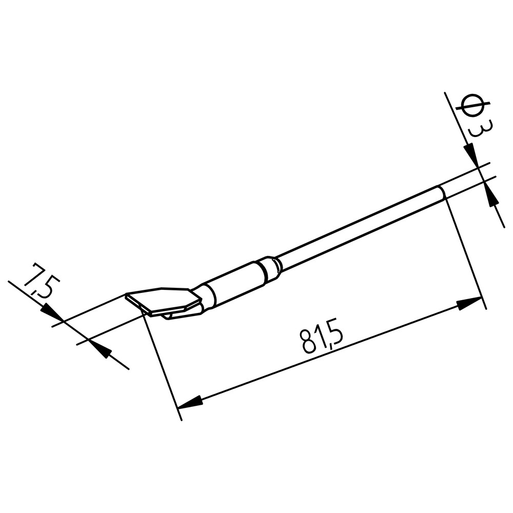 Ersa Entlötspitzenpaar Serie 452, FDLF075/7,5 mm, für SOIC 12/SOT 23