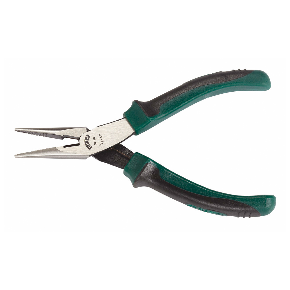Flachrundzange mit Schneide Mini Ausführung 123,5 mm, 123,5 mm