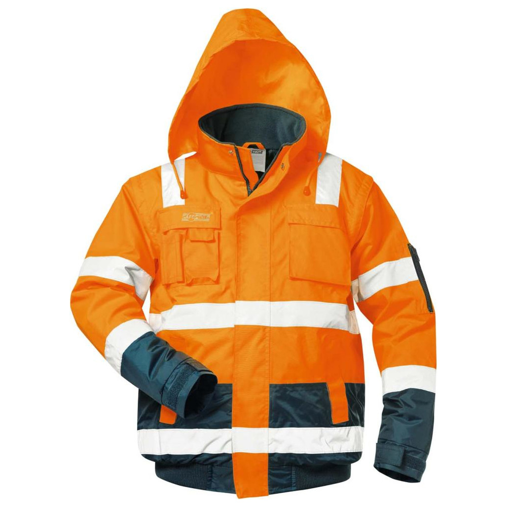 Warnpilotenjacke Jonas, Gr. 2XL, orange/blau
