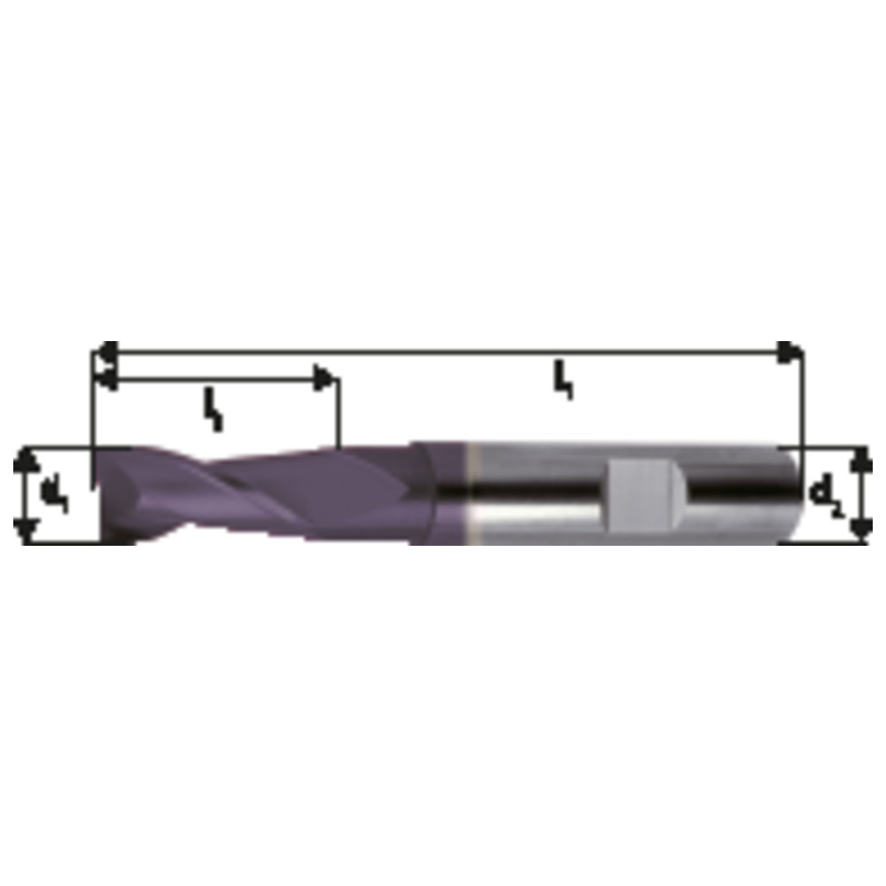 Schaftfräser 6527 L VHM TiAlN 18,00 mm HB Z 2