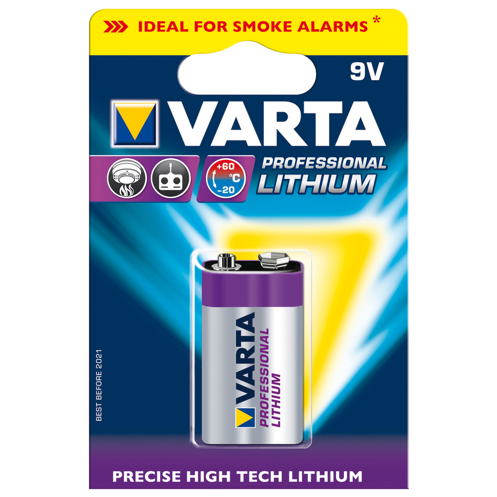 Batterie PROFESSIONAL 9V E-Block, 1-er Blister Lithium