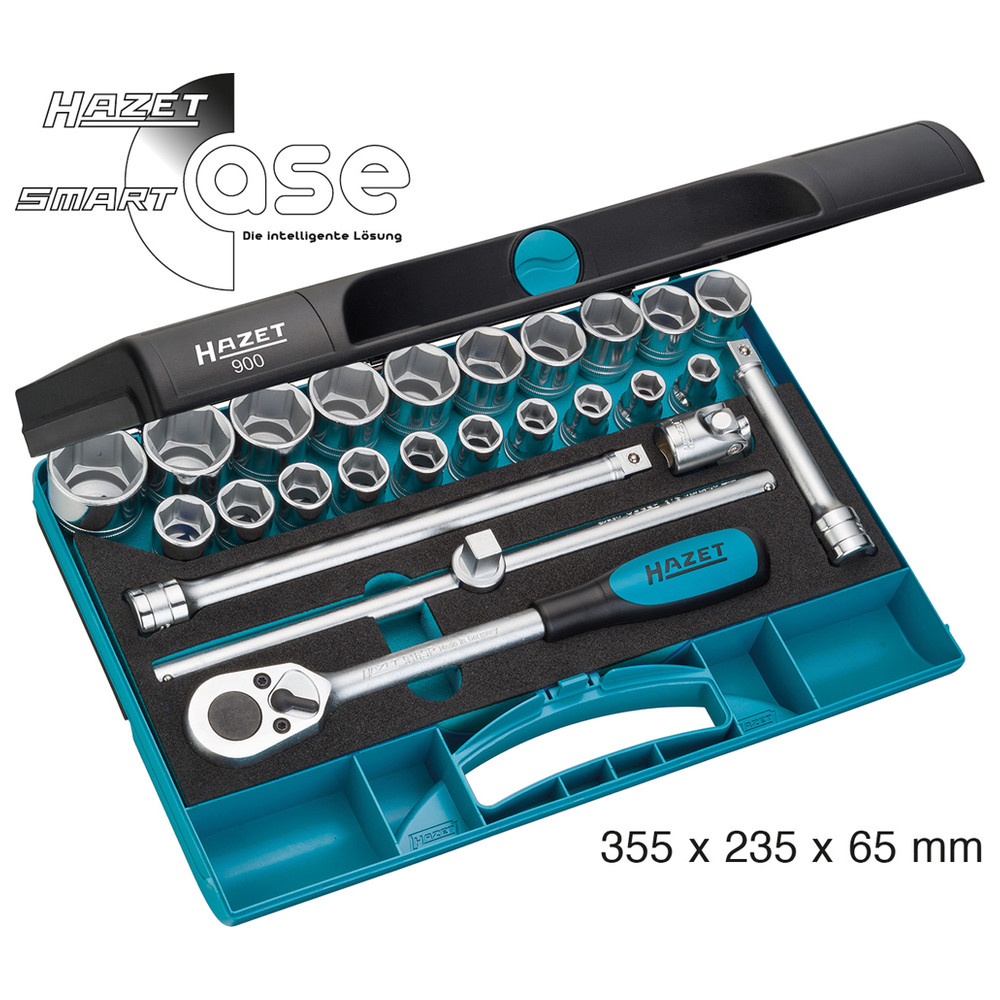 Steckschlüssel-Satz 900 - Vierkant hohl 12,5 mm (1/2 Zoll) - Außen-Sechskant-Tr