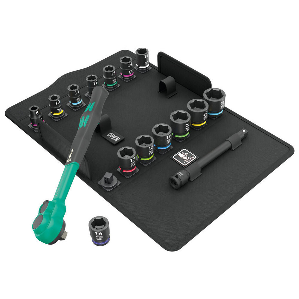 Steckschlüssel-Garnitur 3/8" ZYKLOP Comfort 16-teilig Wera