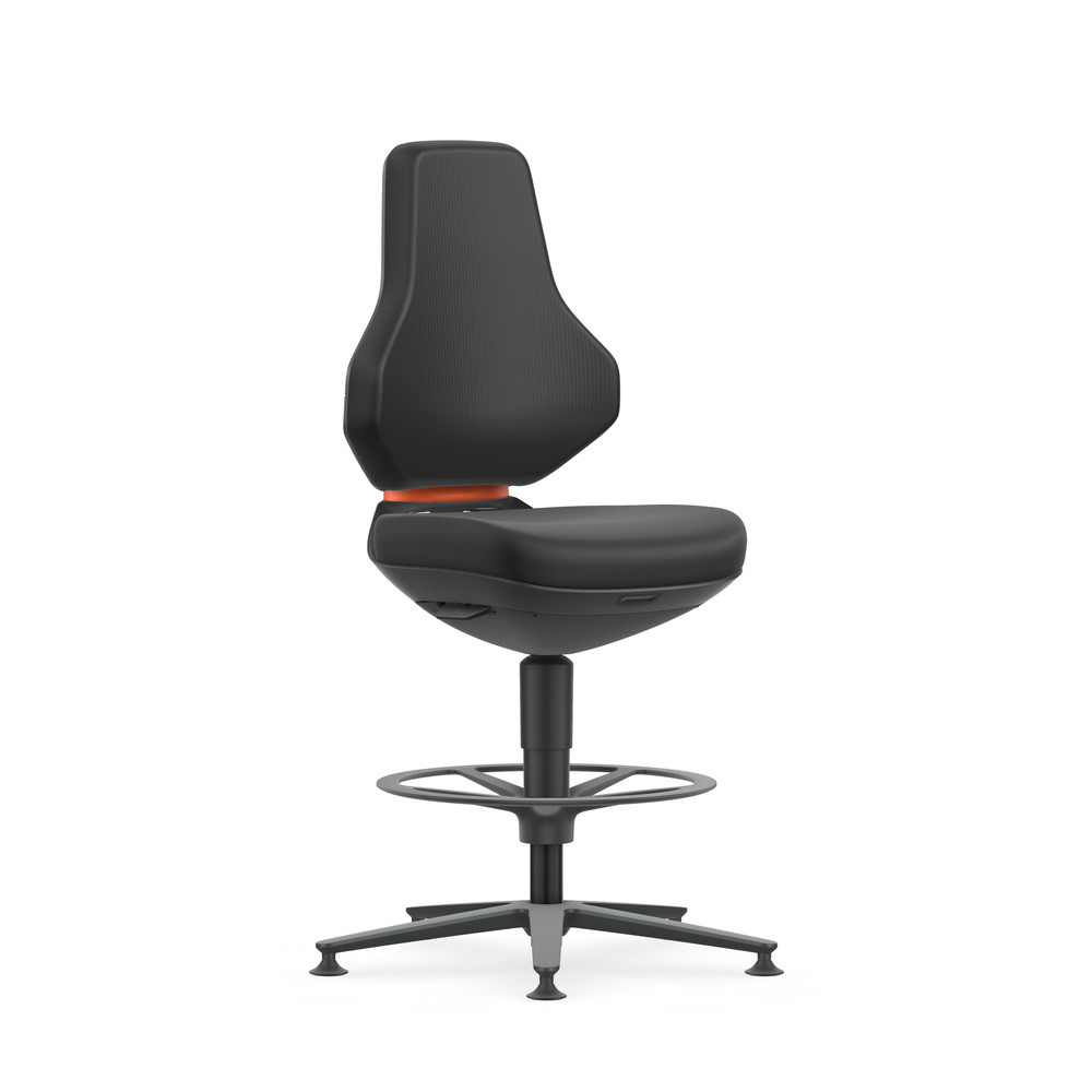 Bimos Drehstuhl Texon, Gleiter/Fußring, ESD, Skintec schwarz, Bild 5