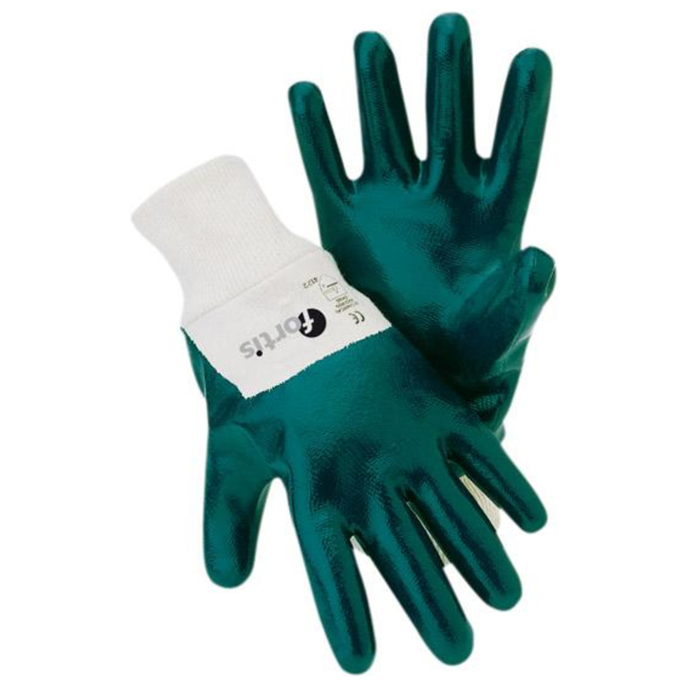 Handschuh Mechanicblue, Nitril, Strickbund, Gr. 8