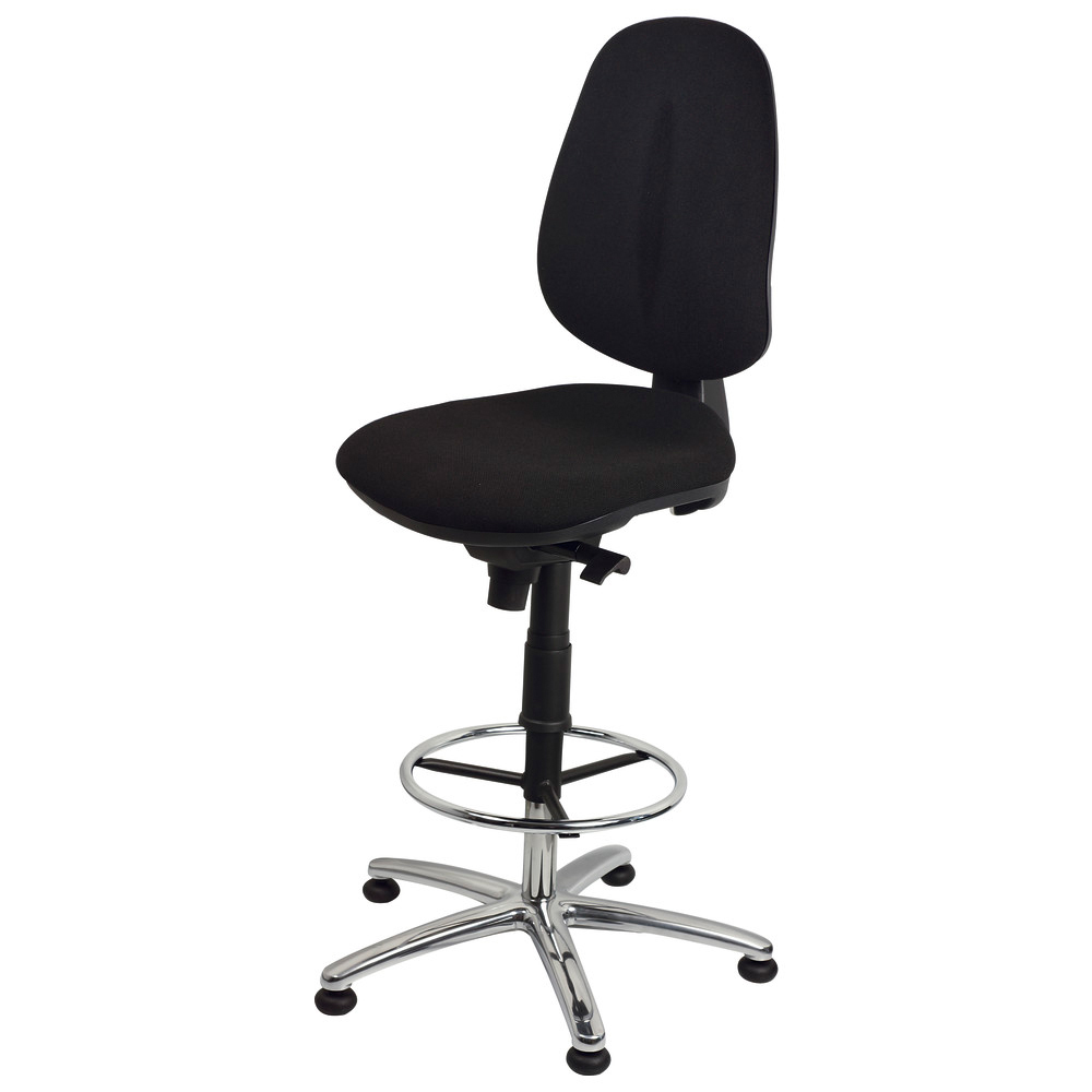 Drehstuhl Economy Plus, Hochstuhlversion mit Gleiter, ESD