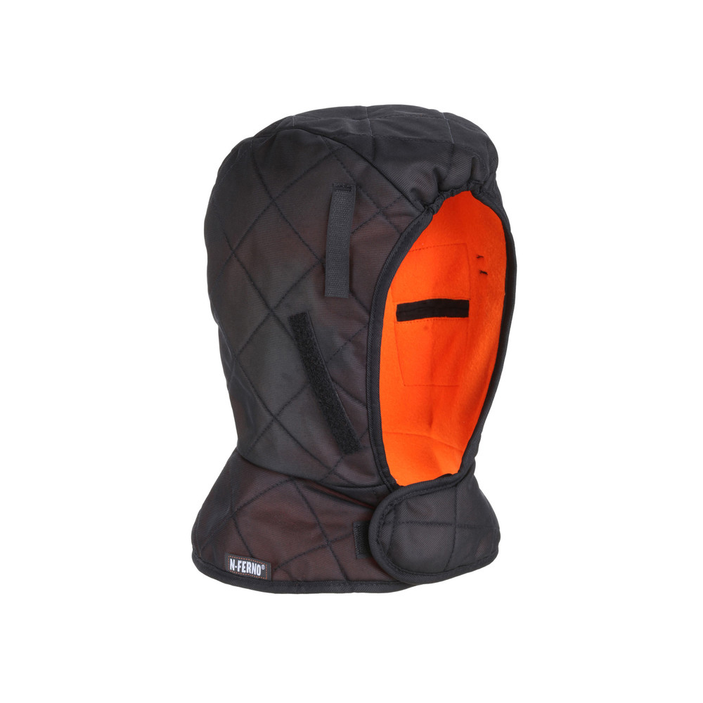 Winter-Helm-Einsatz aus Fleece N-Ferno 6867, schulterlang, schwarz