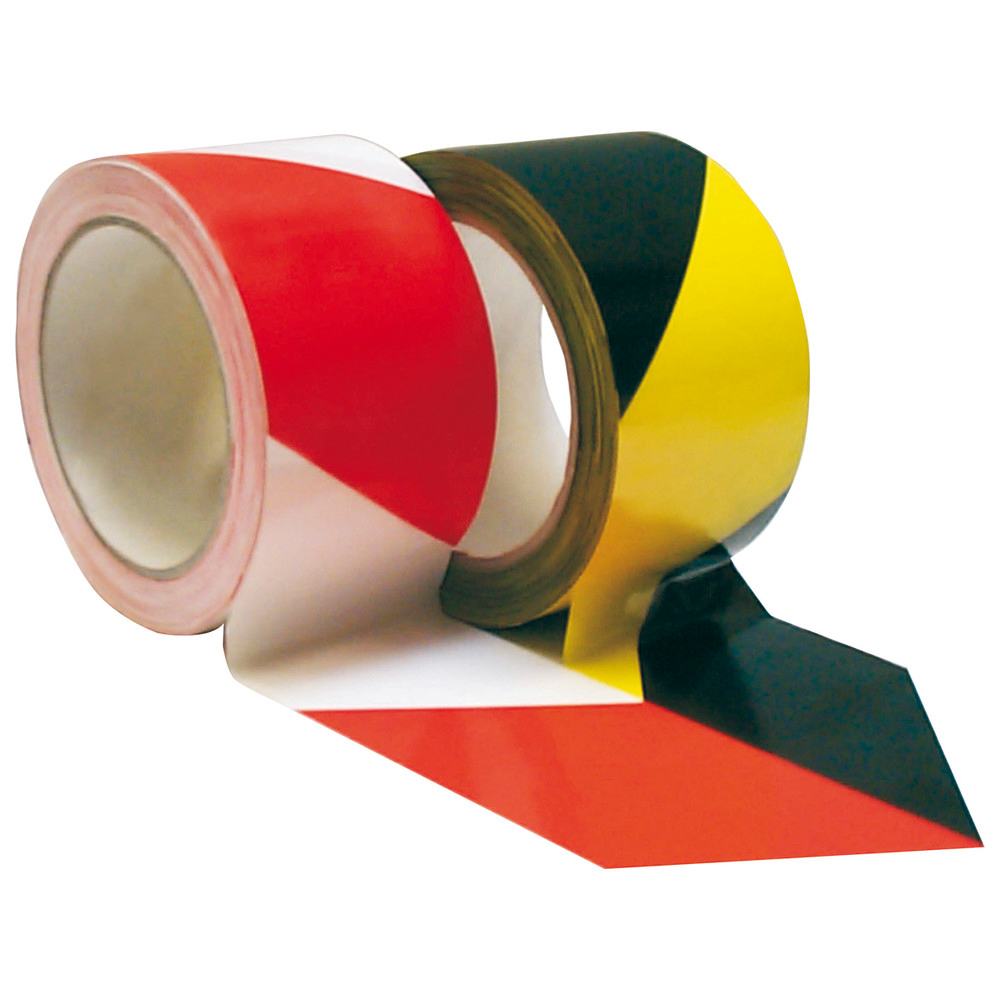 PVC-Warnband selbstklebend 66mx60 mm rot/weiss