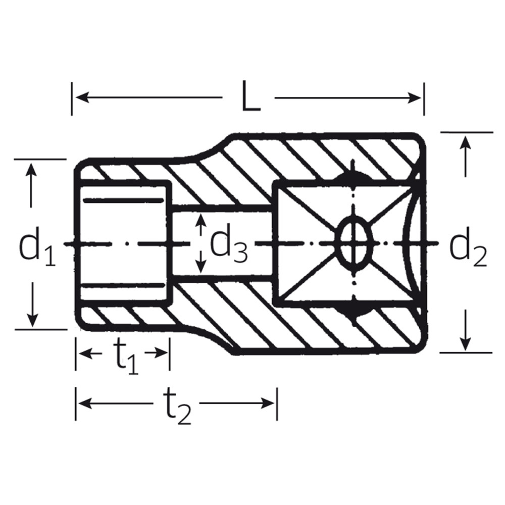 45TX Steckschlüsseleinsätze 3/8 E10