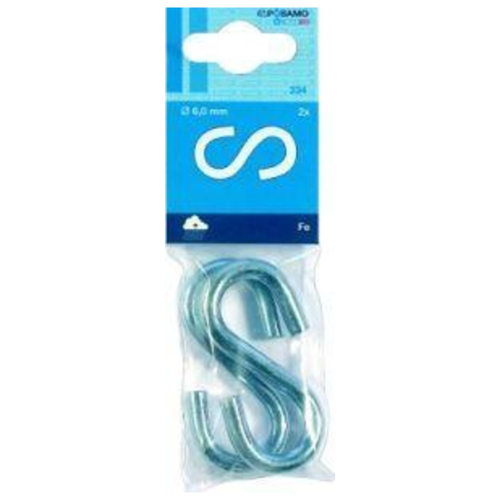 Not-S-Haken 4 mm verzinkt 4 mm a 4Stück