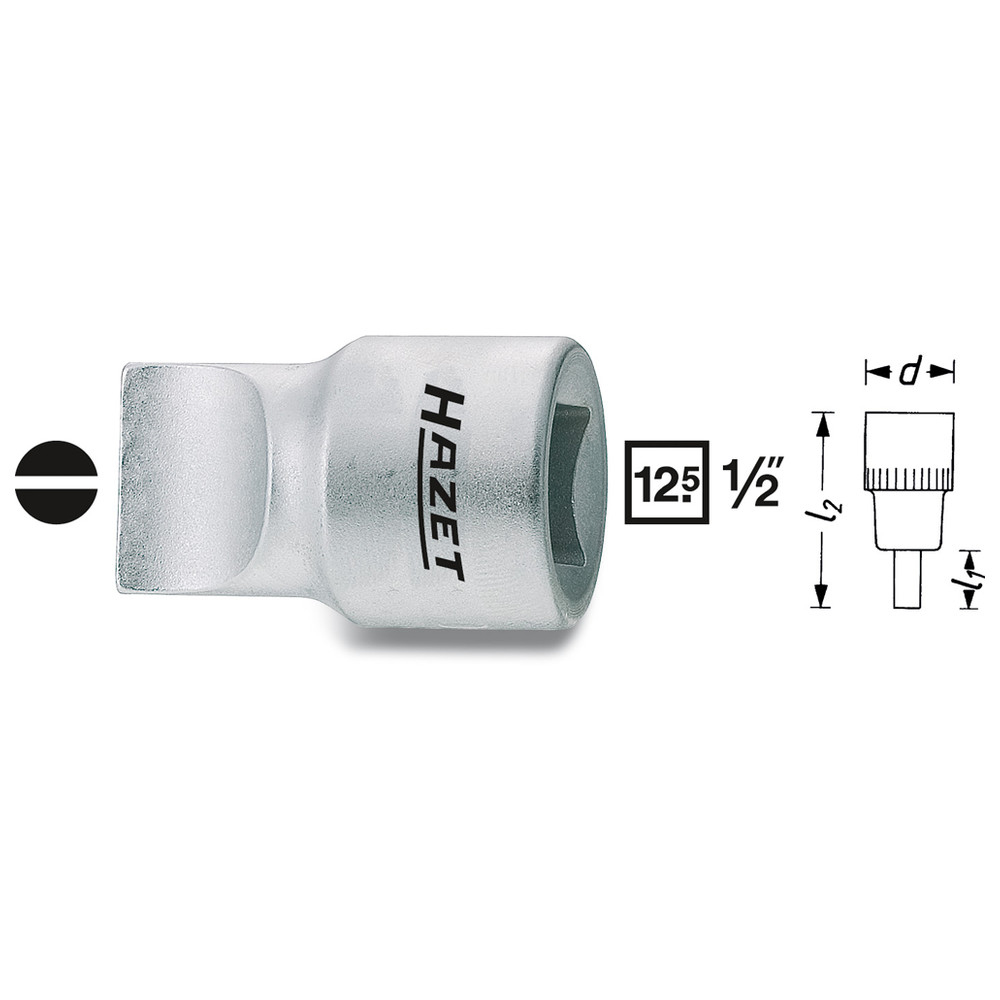 Schraubendreher-Steckschlüsseleinsatz 980-3X19 - Vierkant hohl 12,5 mm (1/2 Zol