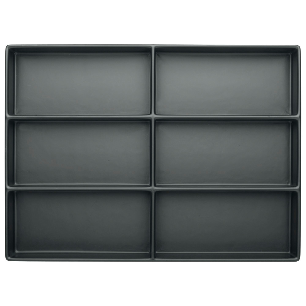 Tiefzieh-Tray 40 mm, ESD, Fächer 6 Stück, 75 x 160 mm