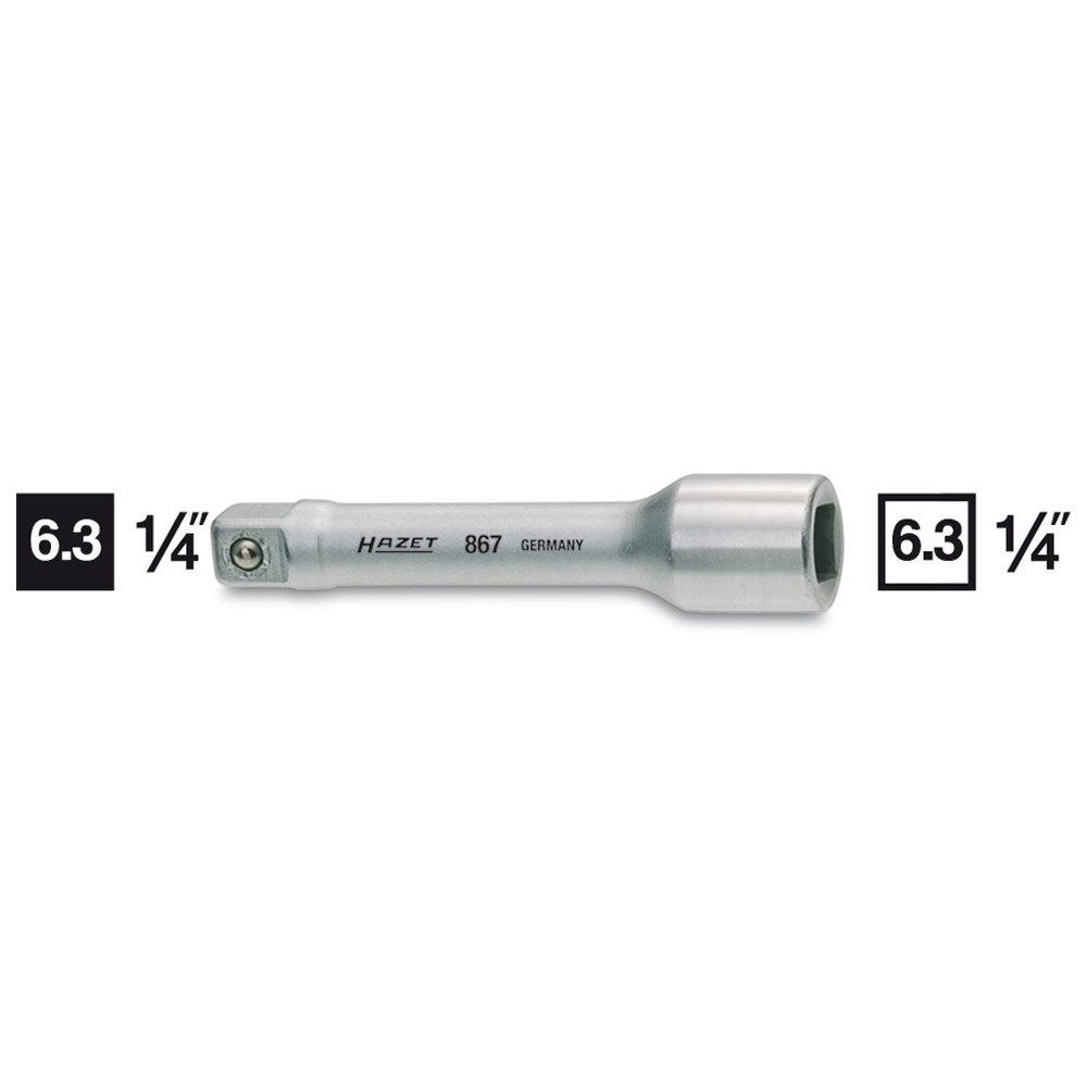 Verlängerung 867-2 - Vierkant hohl 6,3 mm (1/4 Zoll) - Vierkant massiv 6,3 mm (