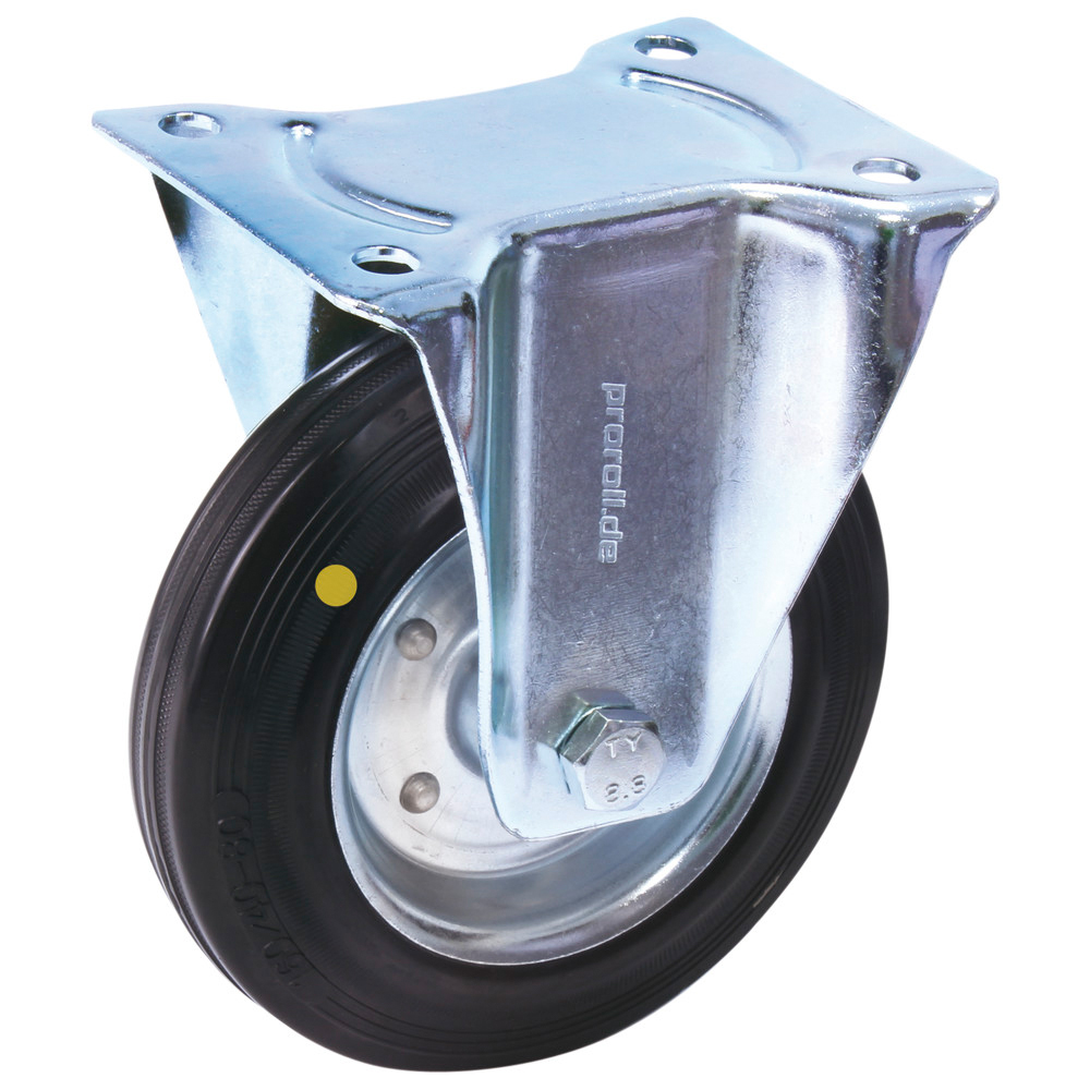 Transportbockrolle, ESD, 100 mm, mit Anschraubplatte, Tragfähigkeit 70 kg