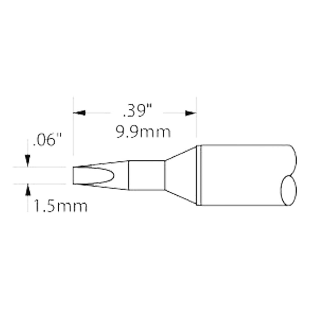 Metcal Lötpatrone für MX-500 STTC, 1,5 mm, 9,9 mm, Meißel