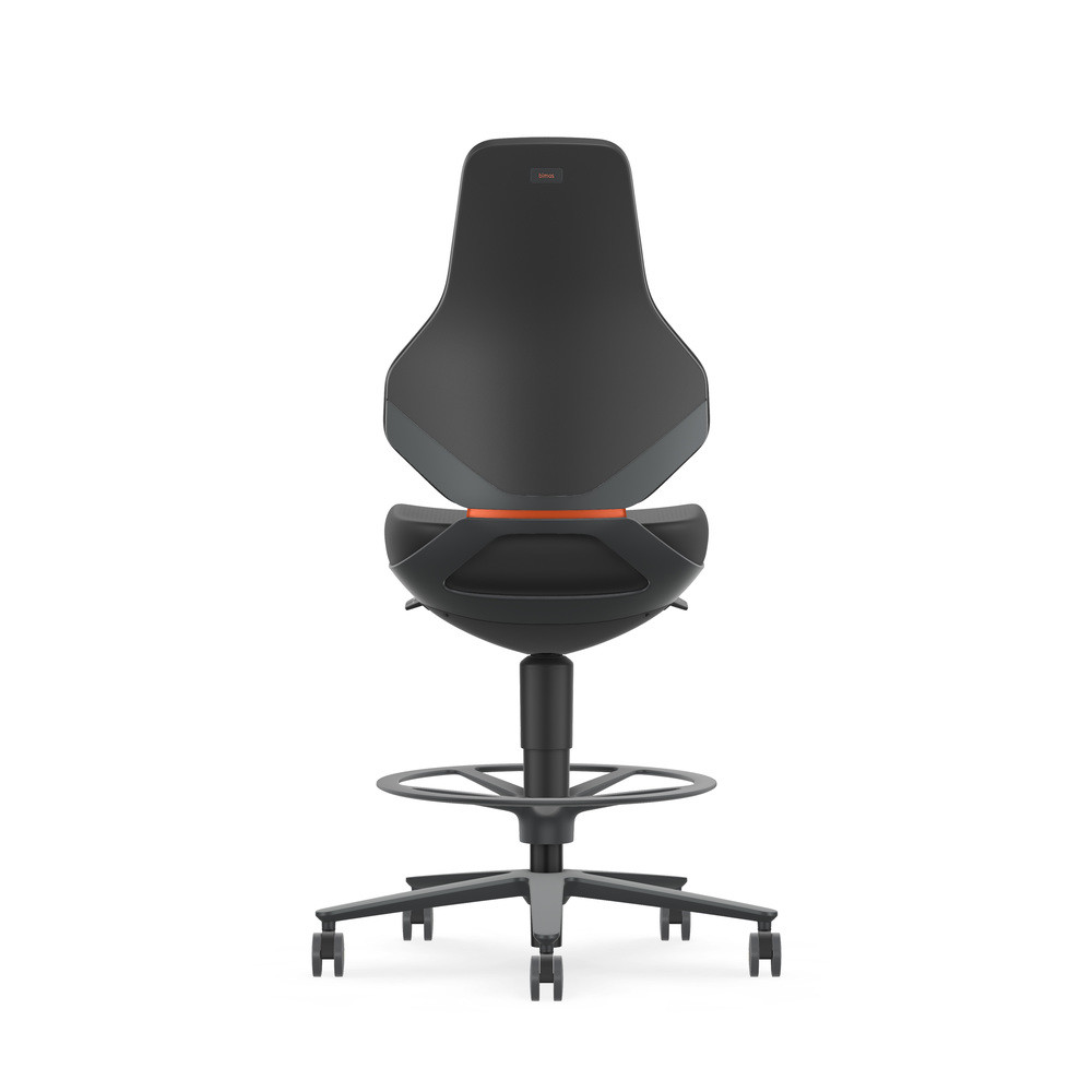 Bimos Drehstuhl Texon, mit Sitz-Stopp-Rolle, ESD, Skintec schwarz, Bild 4