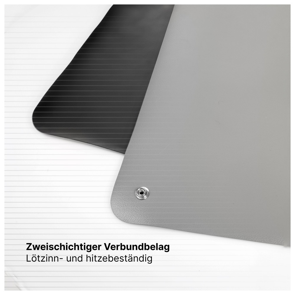 WETEC Tischbelag, ESD, 1.000 x 10.000 mm, platingrau, Rolle, Bild 5