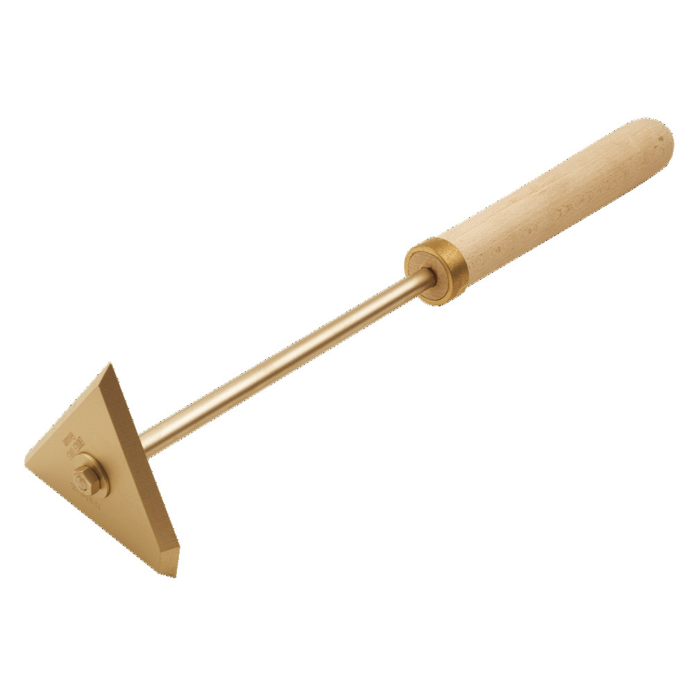 Dreikant-Plattenschaber funkenfrei, Klinge 100 x 70 mm, Länge 420 mm