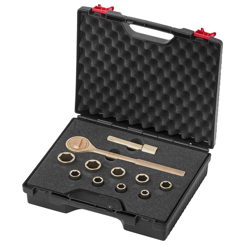 Steckschlüsselsatz funkenfrei, 1/2", 12-teilig