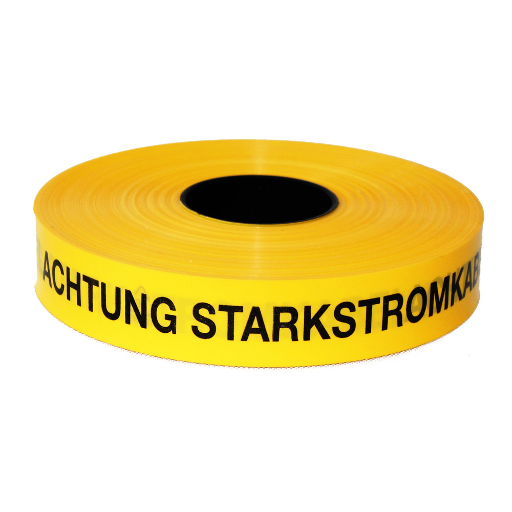 Trassen-Warnband 250 m, Achtung-Starkstromkabel