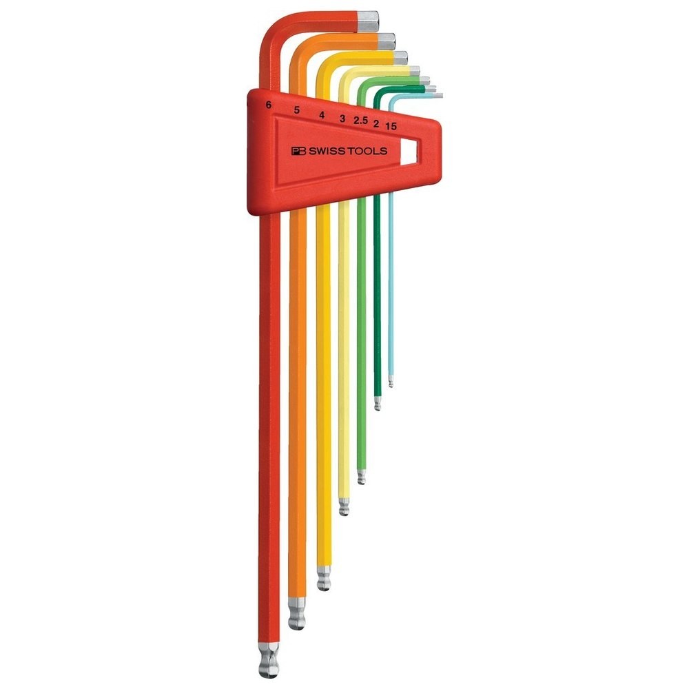 Winkelschraubendreher- Satz im Kunststoffhalter 7-teilig 1,5-6mm Rainbow Kugelko
