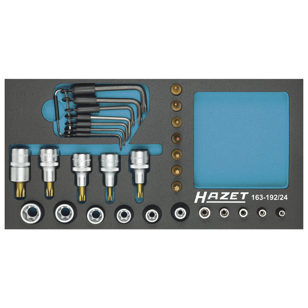 Steckschlüssel-Satz TORX 163-192/24 - Vierkant hohl 12,5 mm (1/2 Zoll), Vierka