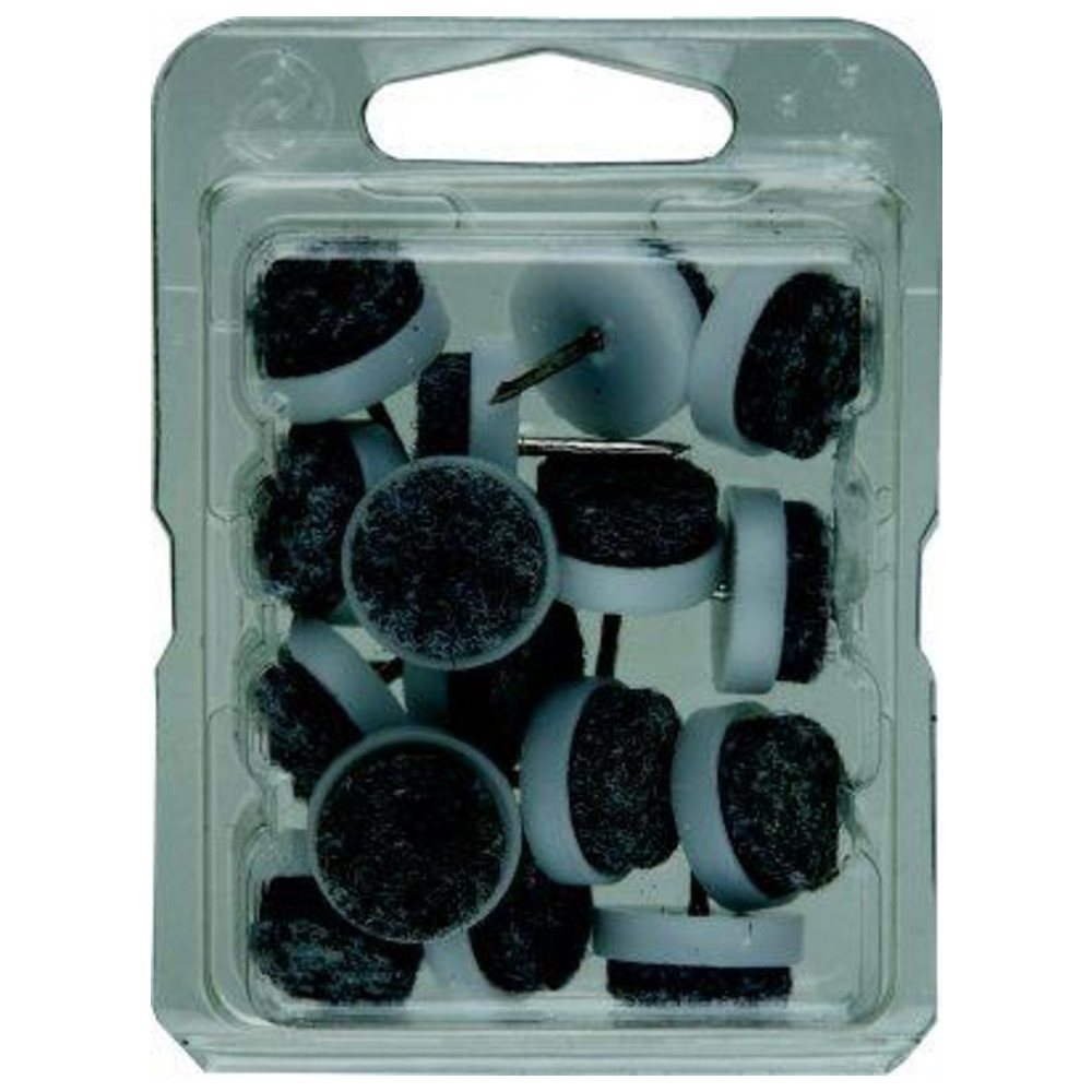 Box Filzgleiter mit Nagel Inhalt 12, 23 mm weiss
