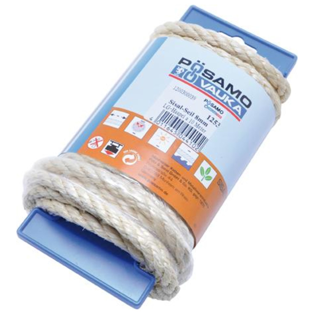Seil gedreht Sisal 8 mm a 10mSisal auf Haspel