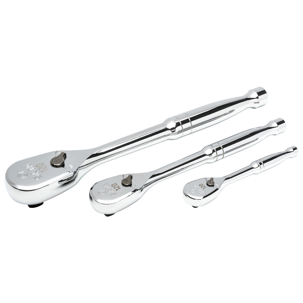 1/4", 3/8" & 1/2" Umschaltknarren-Satz, 120XP, 3-tlg.