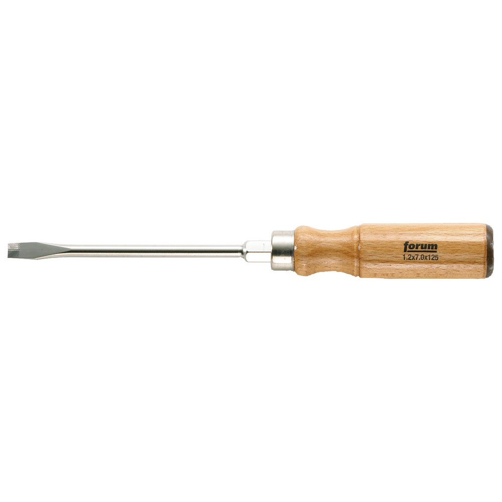 Schlitz-Schraubendreher mit Holzheft, 1,2 mm, 175 x 10,0 mm, 12 mm