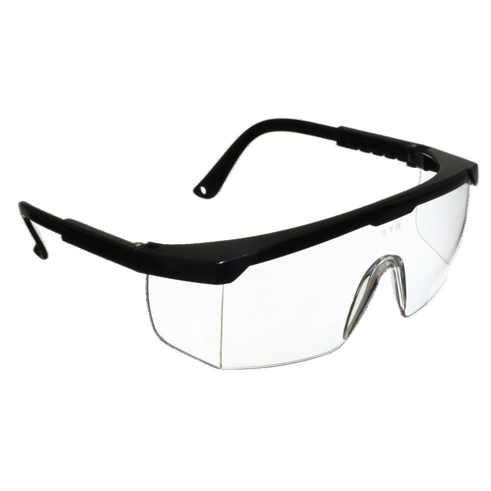 Schutzbrille mit Seitenschutz, Gläser transparent