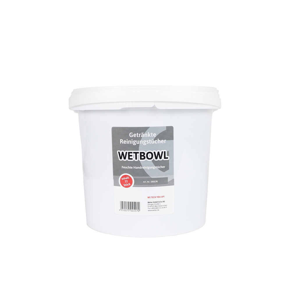 Getränkte Reinigungstücher WETBOWL, 72 Stück