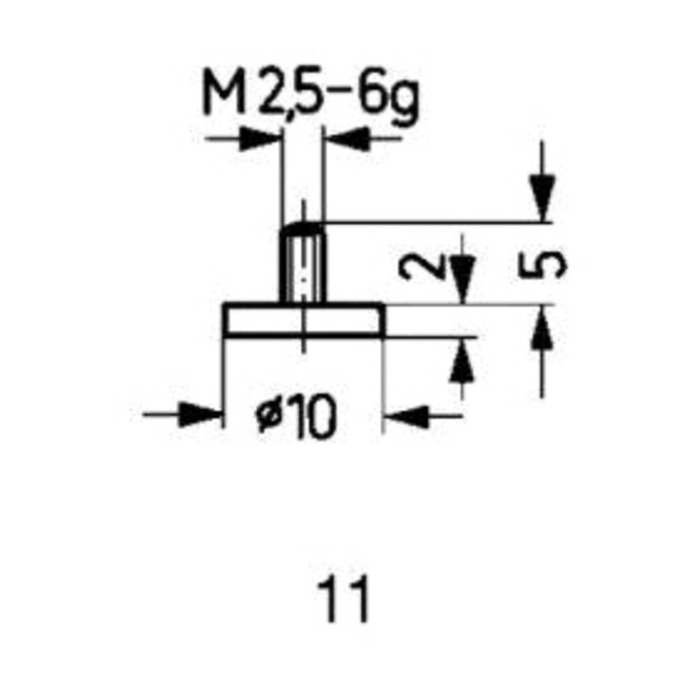 Messeinsatz Stahl Abbildung 11/35,0 mm