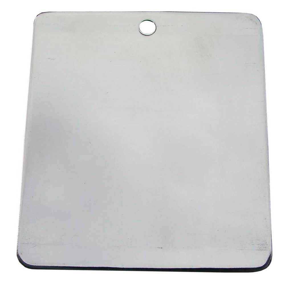 Ersatzspiegelblatt aus Edelstahl, Größe 70 x 80 x 1 mm