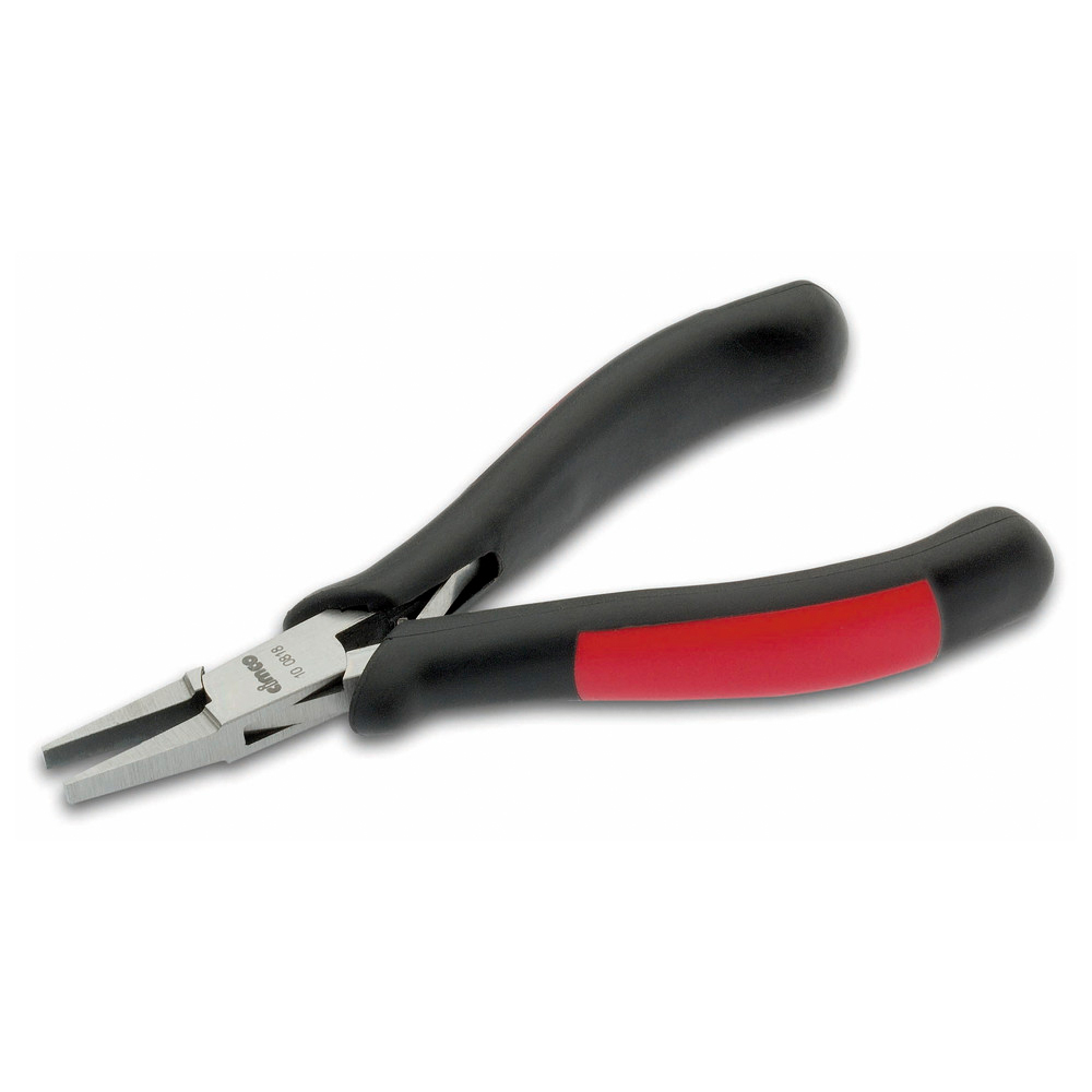 Elektronik - Flachzange 130 MM glatte breite Backen 2,0 x 3,5 mm