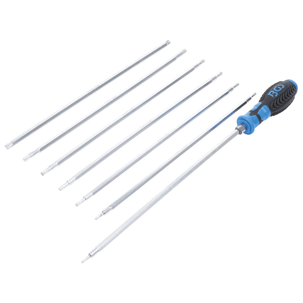 Schraubendreher-Satz mit Wechselklingen T-Profil Torx mit Bohrung 8-tlg.