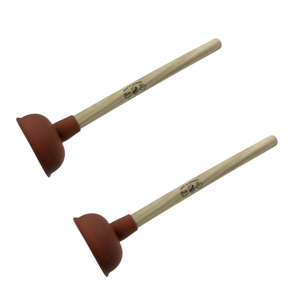 Ausgussreiniger mit Holzstiel SET , Ø 140 & 110 mm