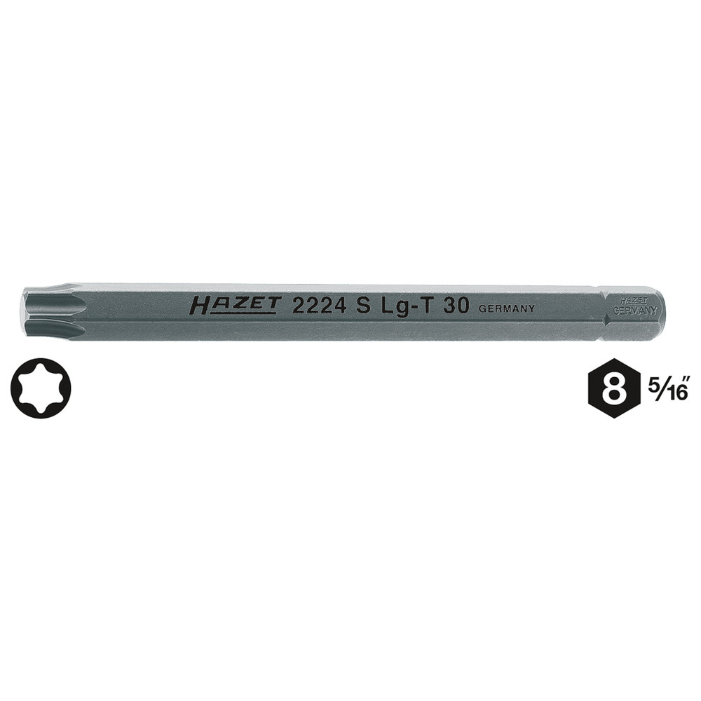 Bit 2224SLG-T50 - Sechskant massiv 8 (5/16 Zoll) - Innen TORX Profil - Schlüss