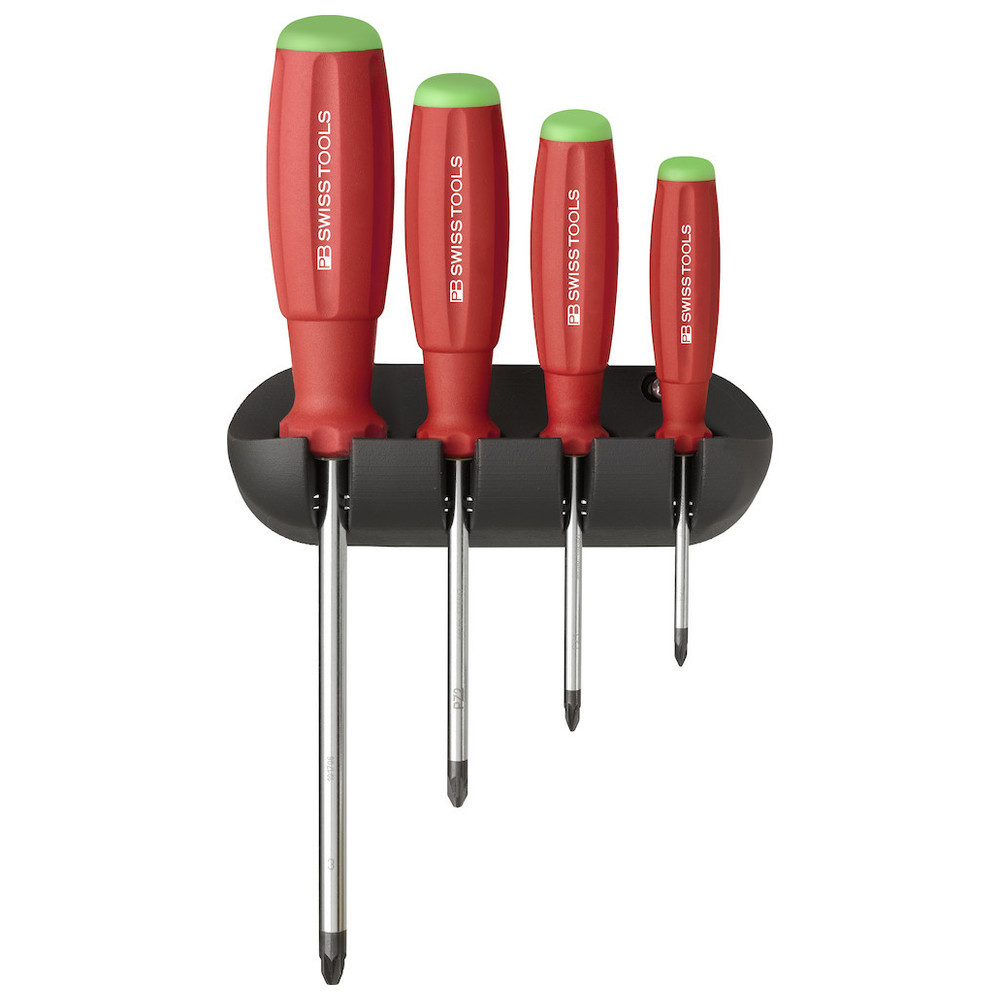 Schraubendreher-Satz 4-teilig PZ im Wandhalter SwissGrip PB Swiss Tools