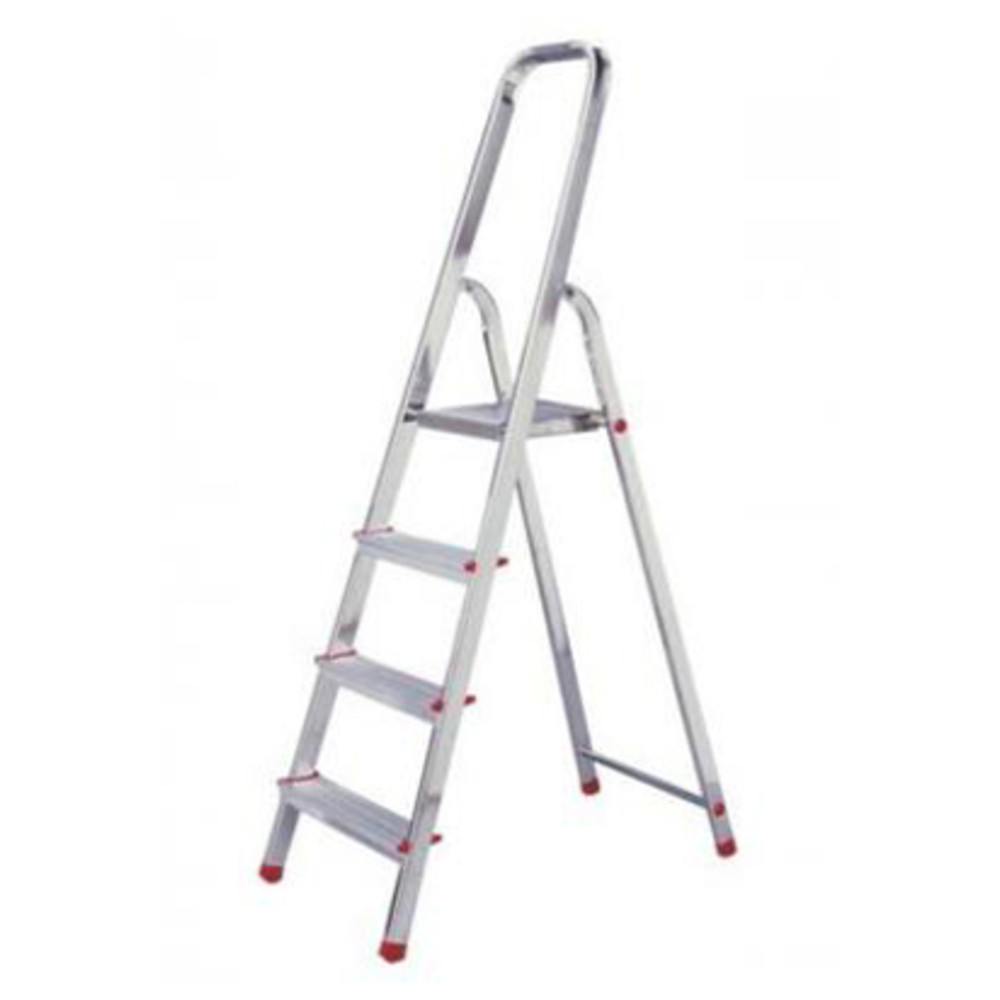 Stehleiter, Alu, einseitig, 5 Stufen, Länge 170 cm, Höhe Podest 111 cm
