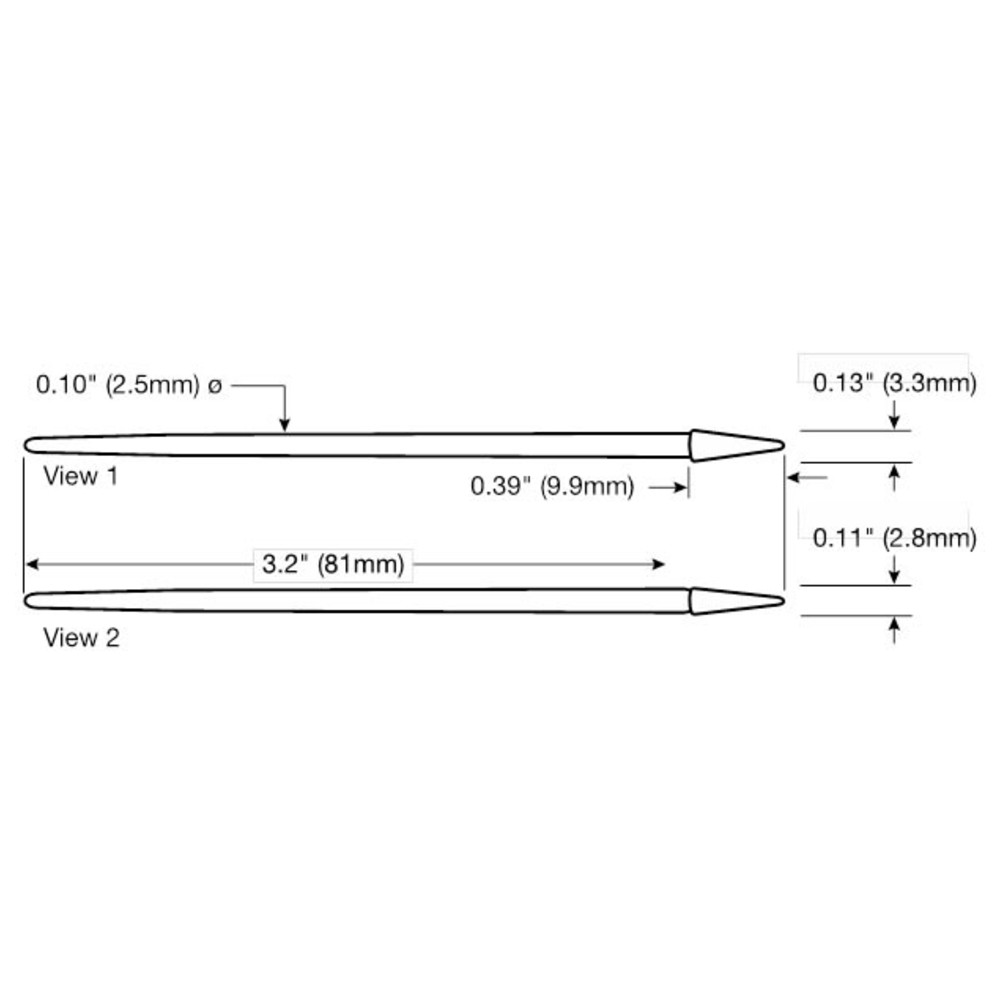 Chemtronics Polyester-Tupfer, ESD, 3,3 x 9,9 x 81 mm, Bild 3