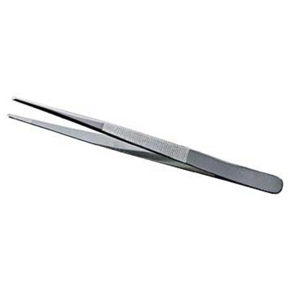 Pinzette, gerade, rund, X-Hieb, 140 mm