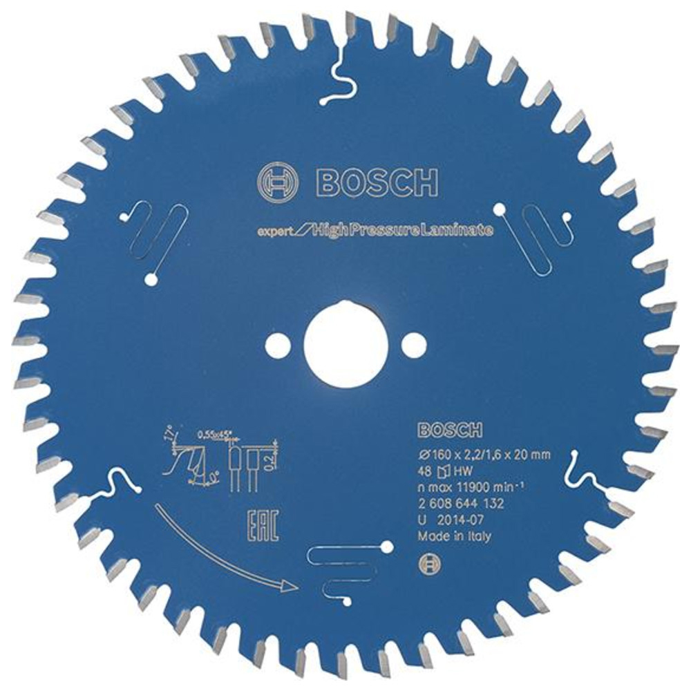 HW Kreissägebl.Expert HPL 160x2,2x20mm Z48 TF Bosch