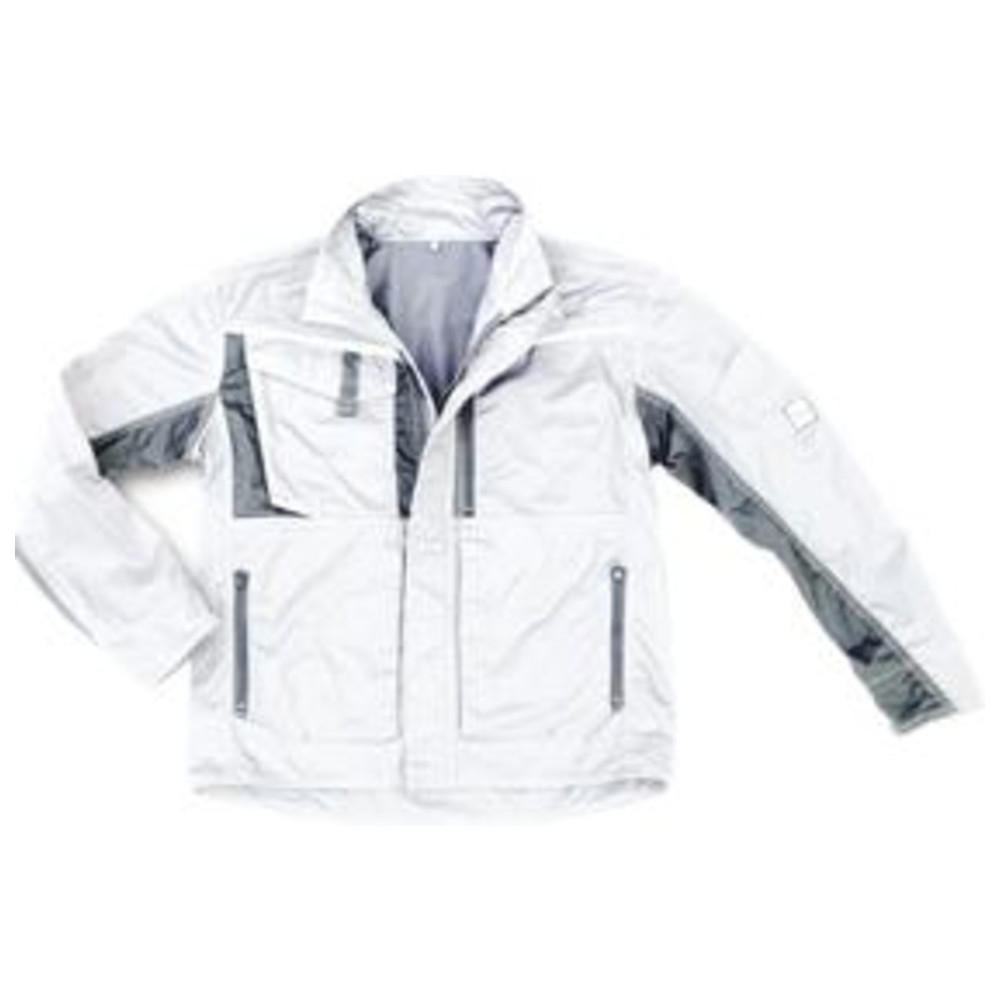 Arbeitsjacke Champ, Gr. L, weiß/grau