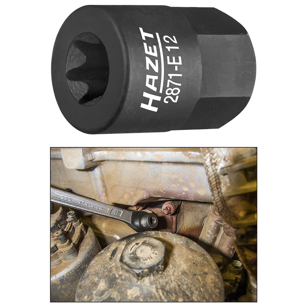 Turbolader / Krümmer TORX Einsatz 2871-E12 - Außen-Sechskant 17 mm - Außen TOR