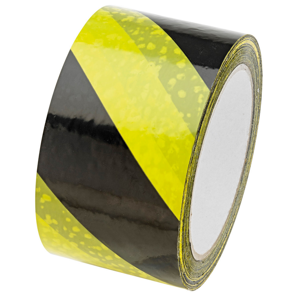 PVC-Warnband selbstklebend, 66 m x 60 mm, gelb/schwarz