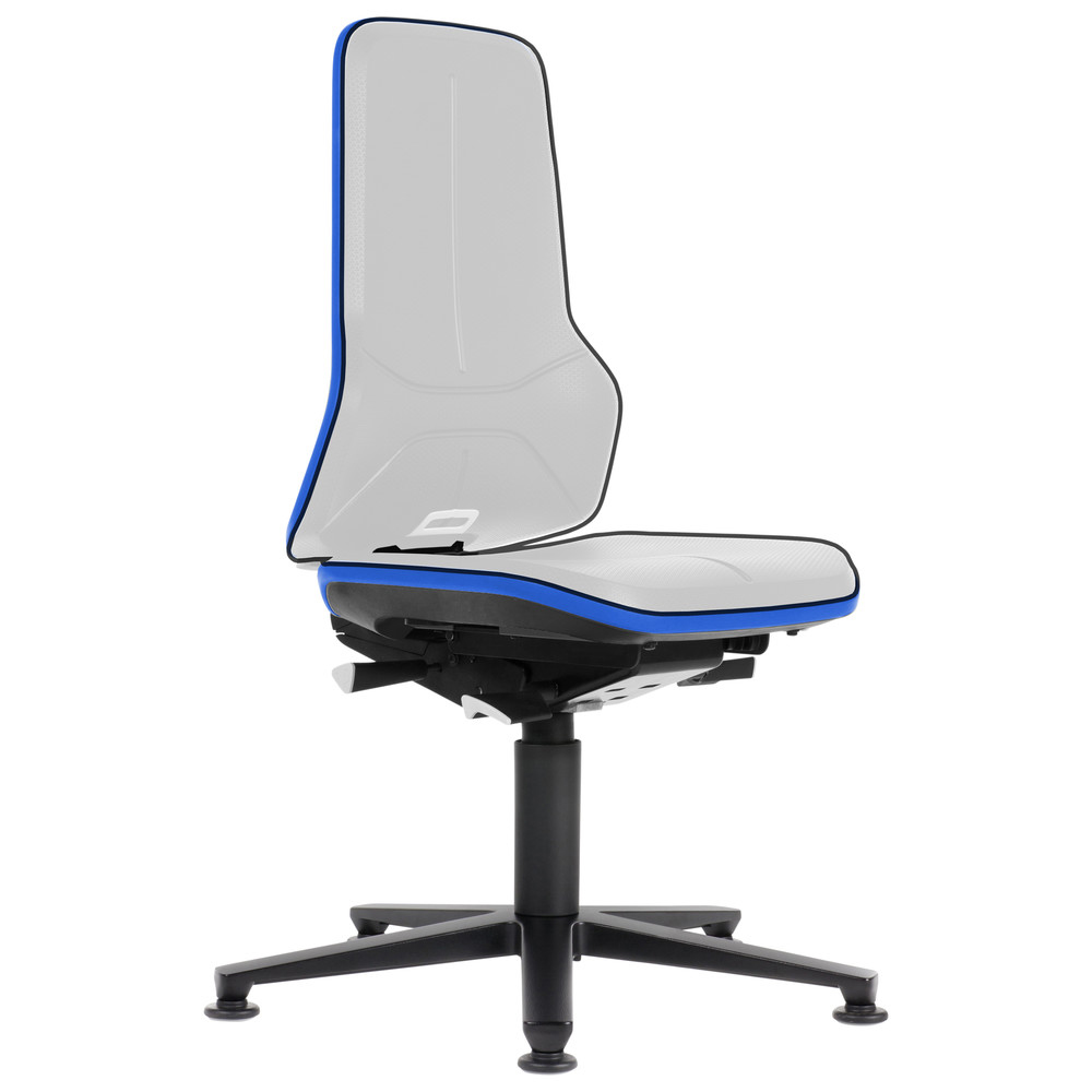 Arbeitsstuhl Neon 1, mit Gleitern, ESD, Permanentkontakt, orange