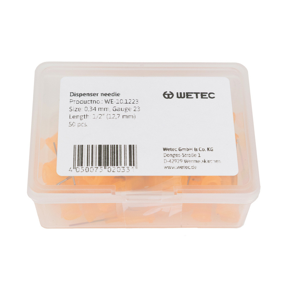 WETEC Dosiernadel, gerade, 1/2", 0,34 mm / Gauge 23, orange, Bild 3