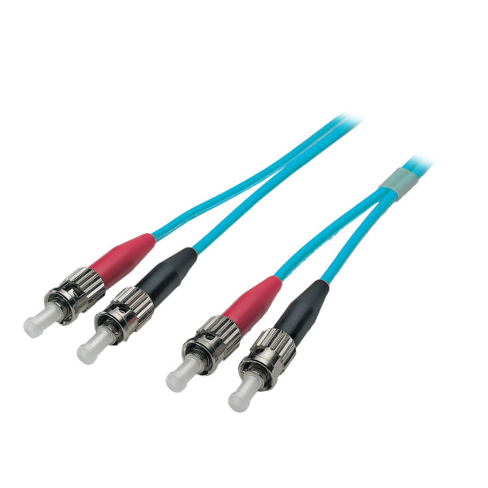 Patchkabel LWL, ST/ST 50/125µ, OM3, 0,5 m, aqua