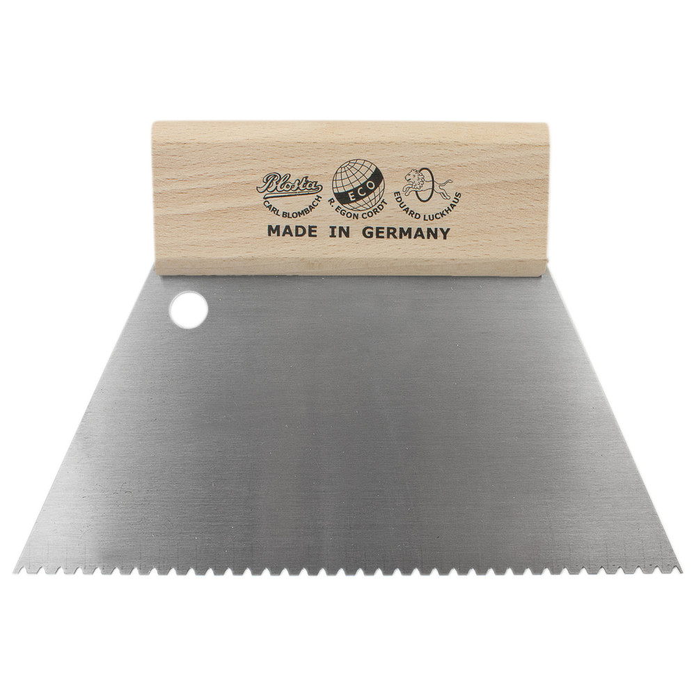 Zahnspachtel 180 mm, Zahnung B1, Zahnabstand 2,4 mm, Zahntiefe 2,0 mm